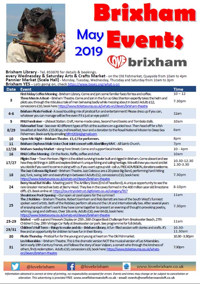 Brixham May 2019 Events
